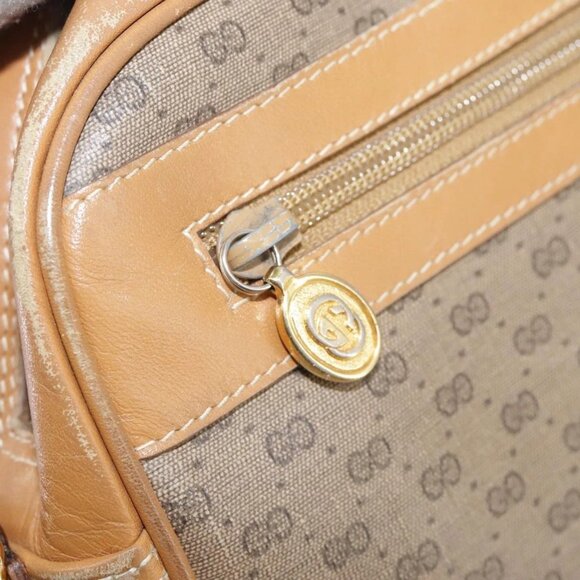 GUCCI Micro GG Supreme Web Sherry Line Shoulder Bag PVC Beige Red Auth th5563 - Picture 13 of 16